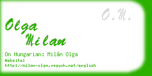 olga milan business card