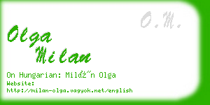 olga milan business card